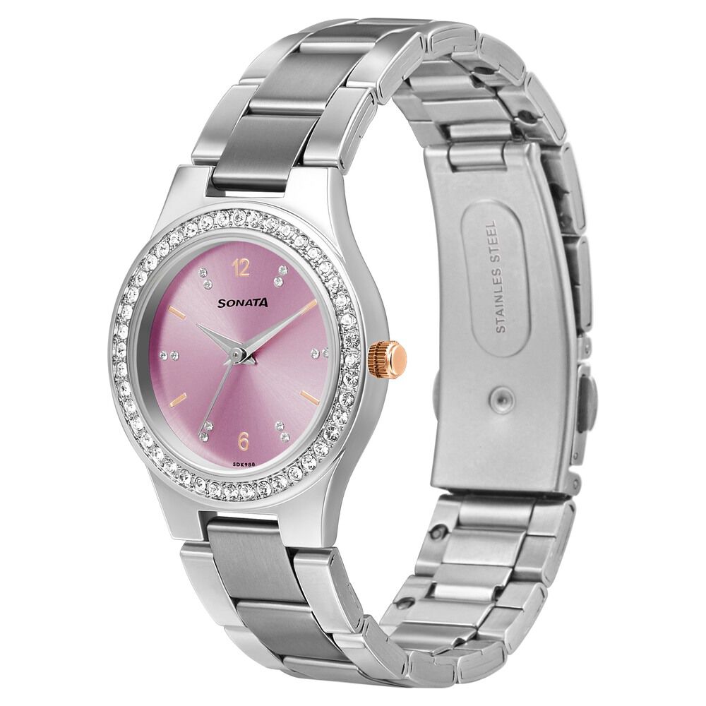 Buy Sonata Blush Women Silver Analogue Watch NL8080KM01 - Watches for Women  10880036 | Myntra