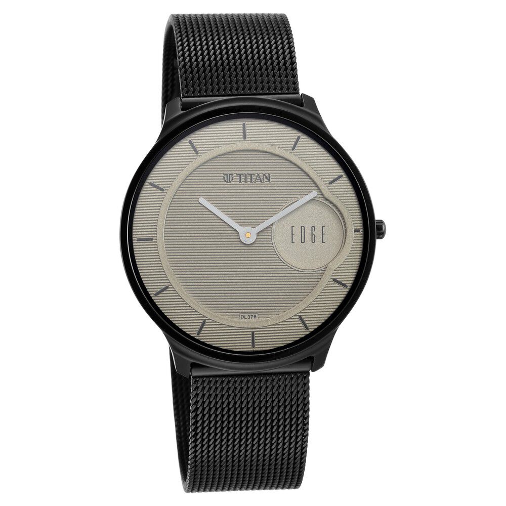 Buy Online Titan Edge Metal Black Dial Analog Stainless Steel Strap watch  for Men - nr1843nm03 | Titan