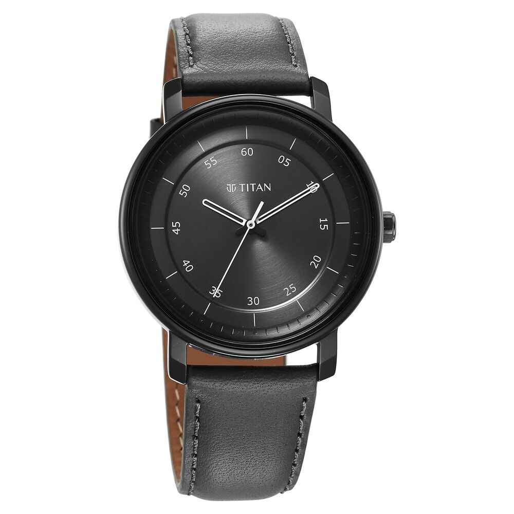 Amazon.com: TITAN Edge Men's Designer Watch – Slim, Quartz, Water  Resistant, Leather Strap – Black Band and Black Dial : Clothing, Shoes &  Jewelry