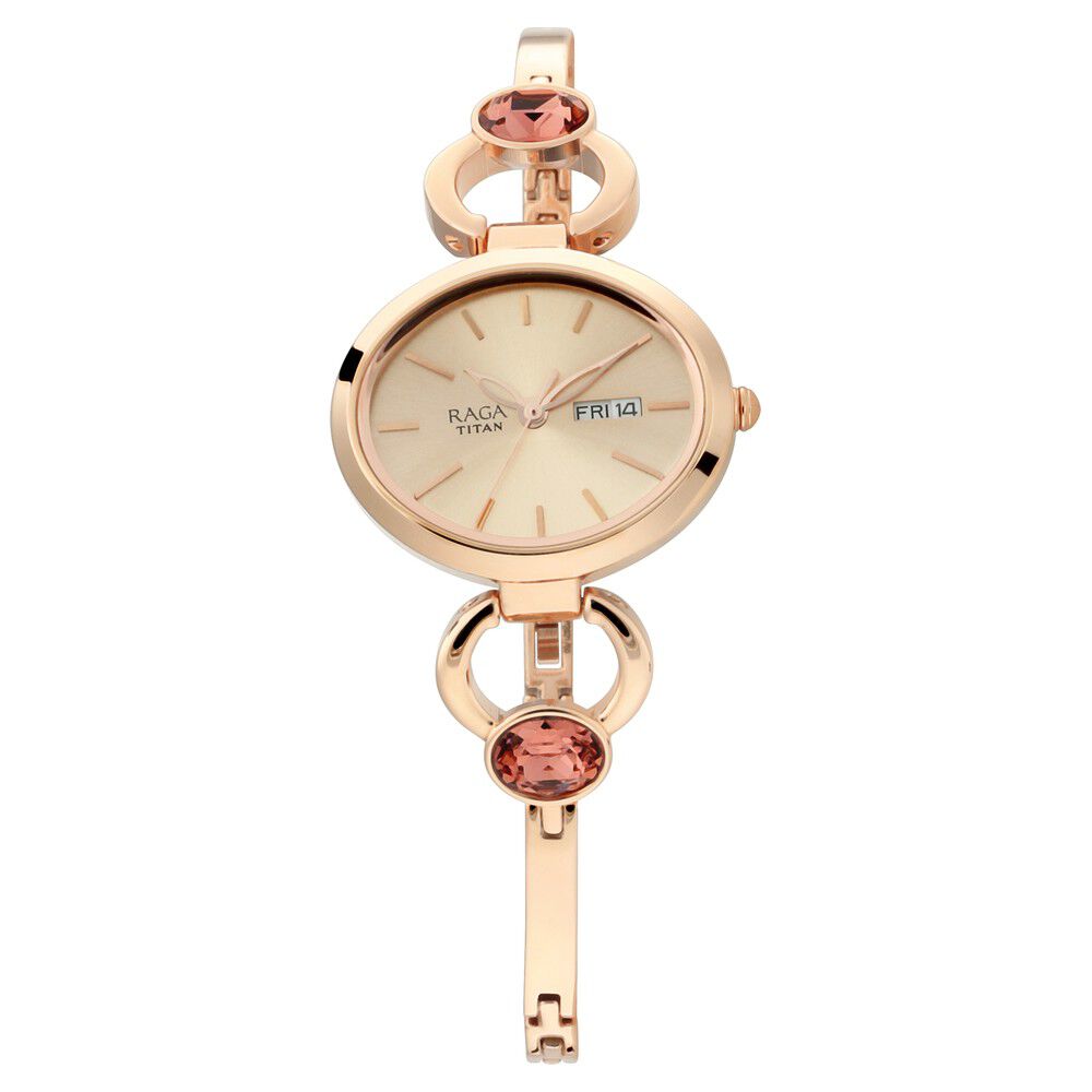 Buy Online Titan Raga Rose Gold Dial Watch for Women - 2725wm01 | Titan