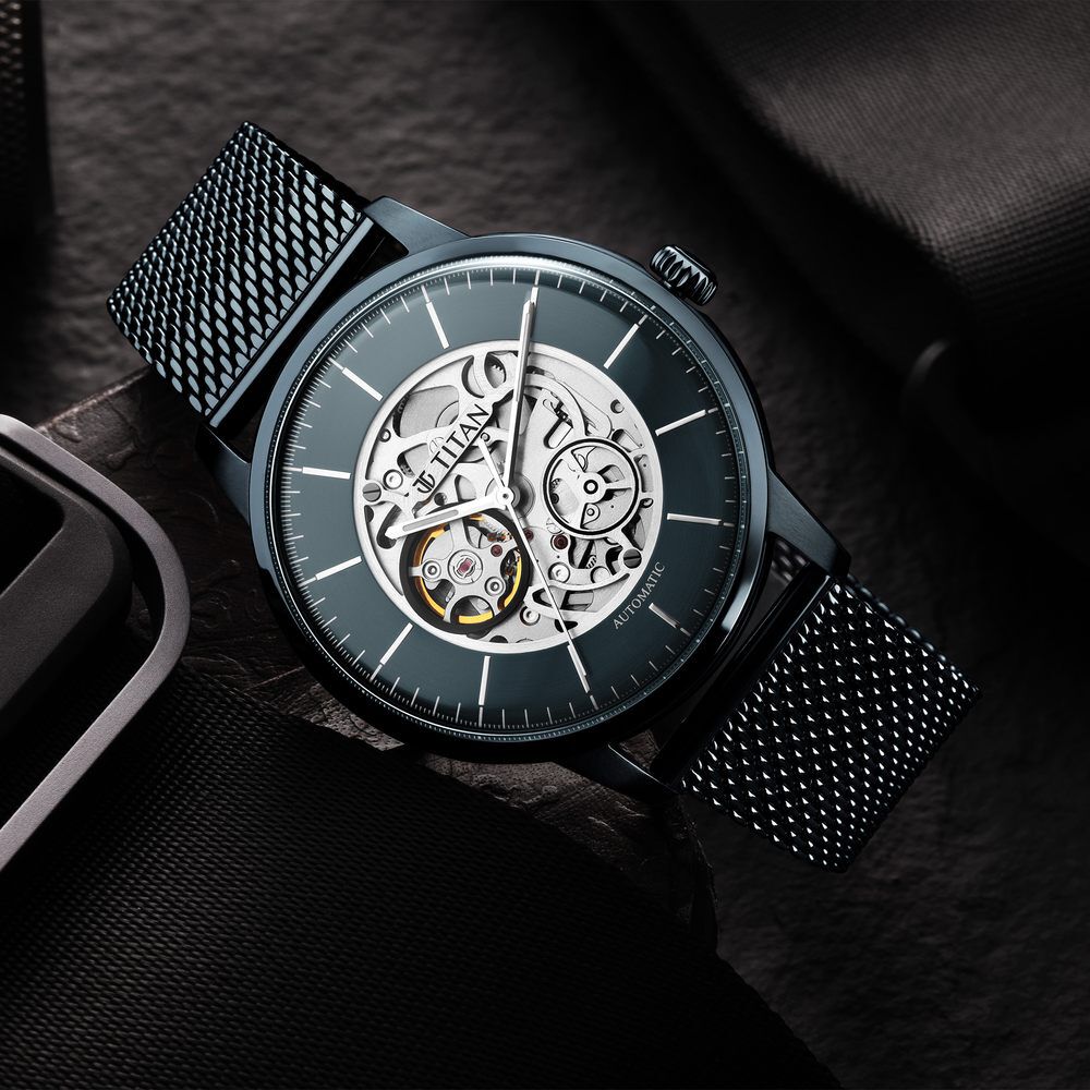 Buy Online Titan Men's Multifunction Karishma: Two-Tone Steel Elegance Watch  - nr1713bm02 | Titan