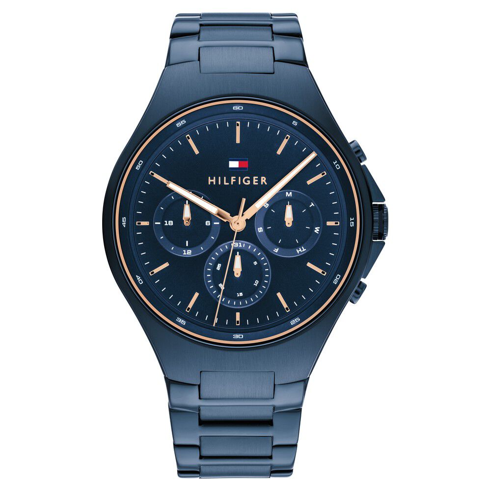Tommy Hilfiger Chase Watch and Leather Bracelet Mens Watch (2770143) Navy |  WatchShop.com™