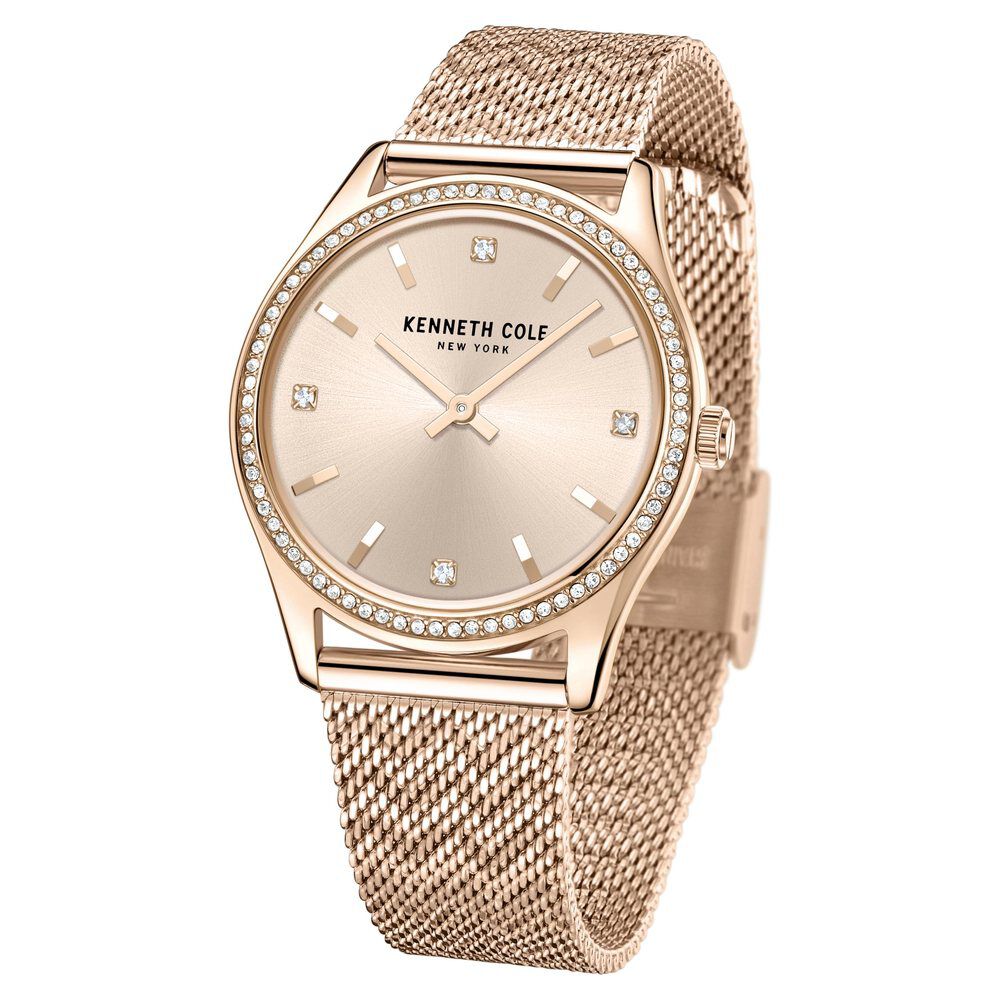Kenneth Cole Quartz Analog Rose Gold Dial Stainless Steel Strap Watch for  Women