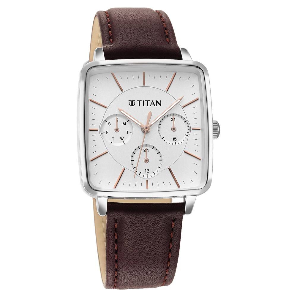Buy Online Titan Slim Quartz Multifunction Black Dial Stainless Steel Strap  watch for Men - nr1877sm01 | Titan