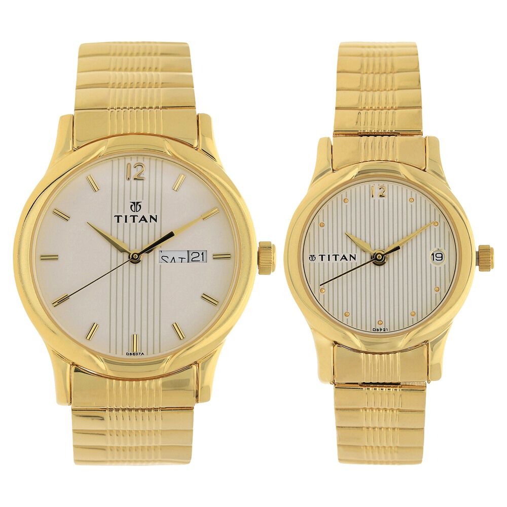 Titan watch discount price golden colour