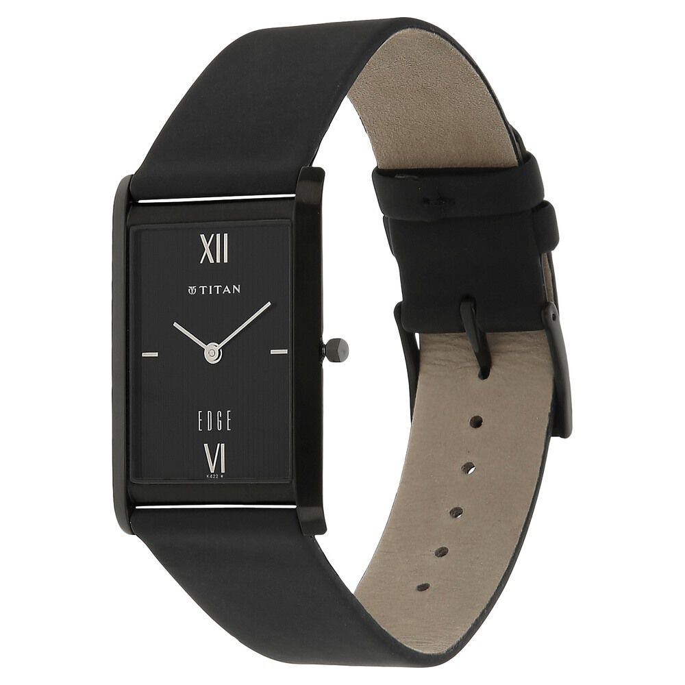 TITAN WORKWEAR WATCH WITH BLACK DIAL & LEATHER STRAP 1849SL01