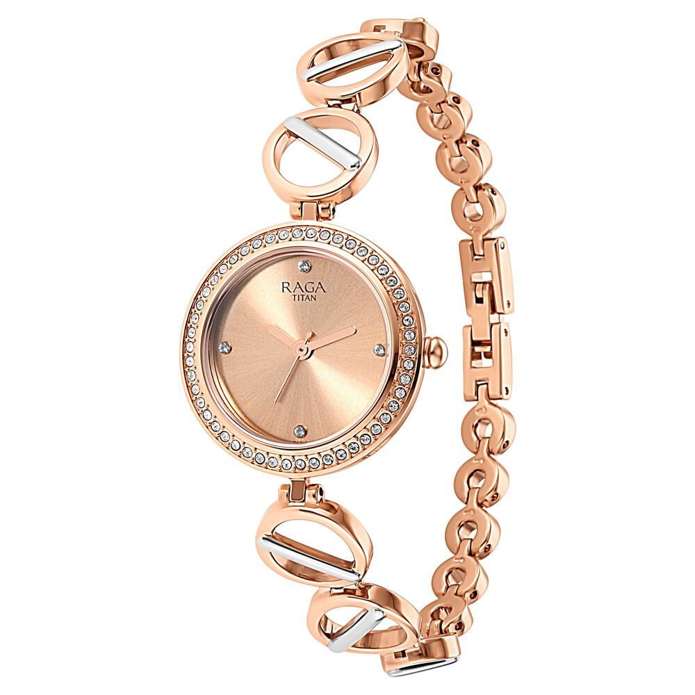 Titan ladies cheap watch gold chain