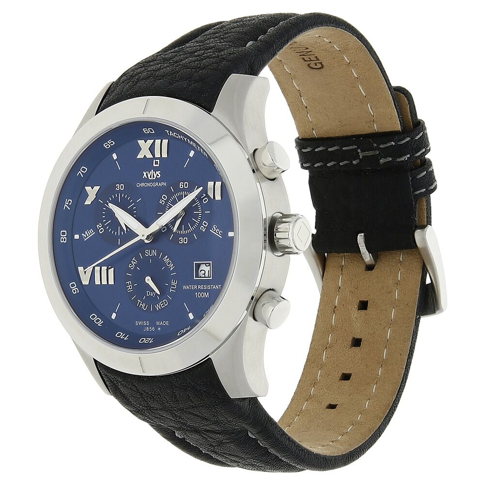 Buy Online Xylys Quartz Analog with Date Blue Dial Leather Strap Watch for  Men - 40048kl01e_p | Titan