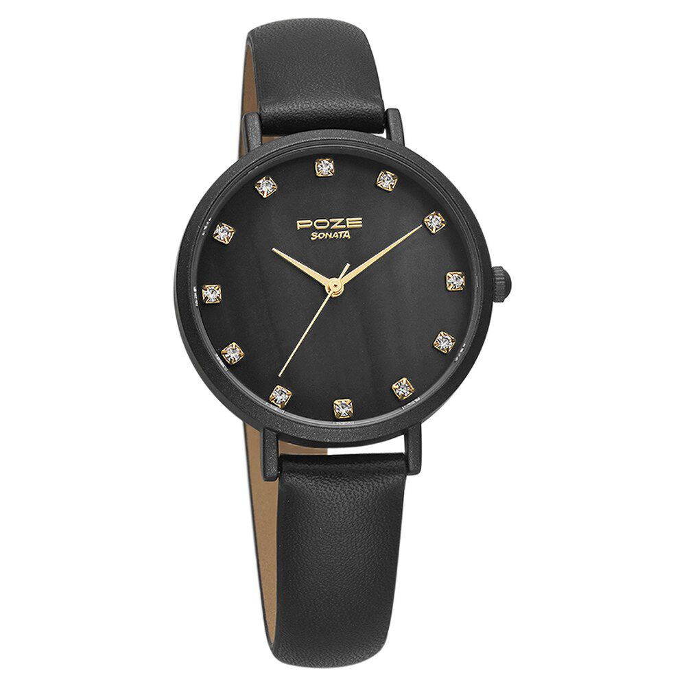 Round Sonata Black Dial Mens Watch 77108KM01 at Rs 1709/piece in Delhi |  ID: 2852825308597