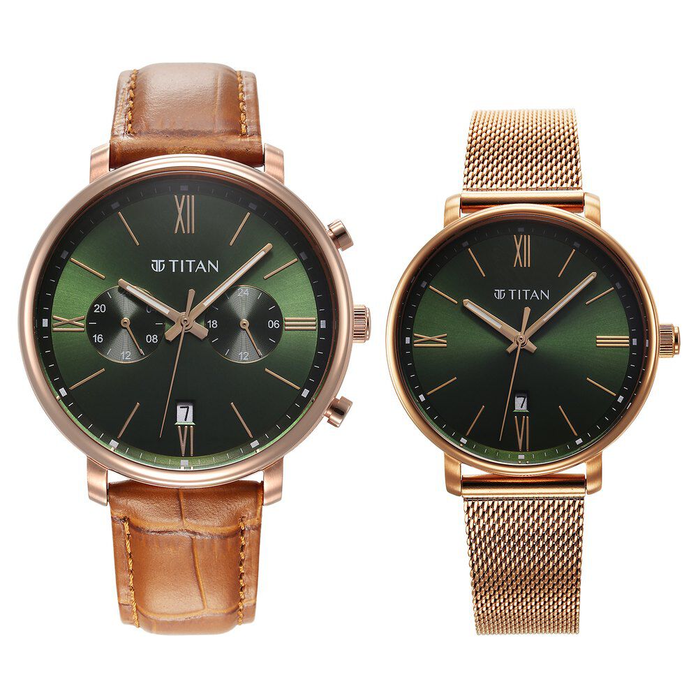 Titan Analog Green Dial Men's Watch-NP9400494204QL01/NP9400494204QL01 :  Amazon.in: Watches