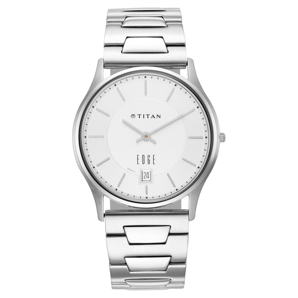 TITAN Silver Dial Two Toned Stainless Steel Strap Watch – GHADIWALE