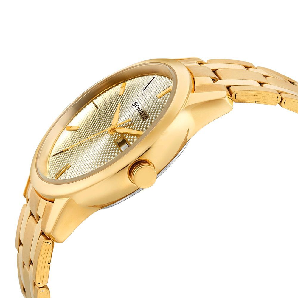 Buy Sonata Women Gold Toned Analogue Watch 8114YM07 - Watches for Women  4451786 | Myntra