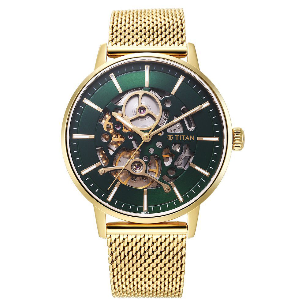 Titan Green Dial Analog Watch for Men-NR90127YM05 : Amazon.in: Fashion