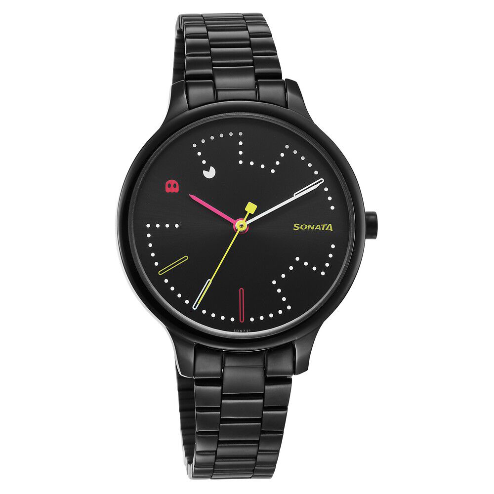 Buy Sonata Sleek Black Dial Analog Watch 7131NM02 Online at Low Prices in  India at Bigdeals24x7.com