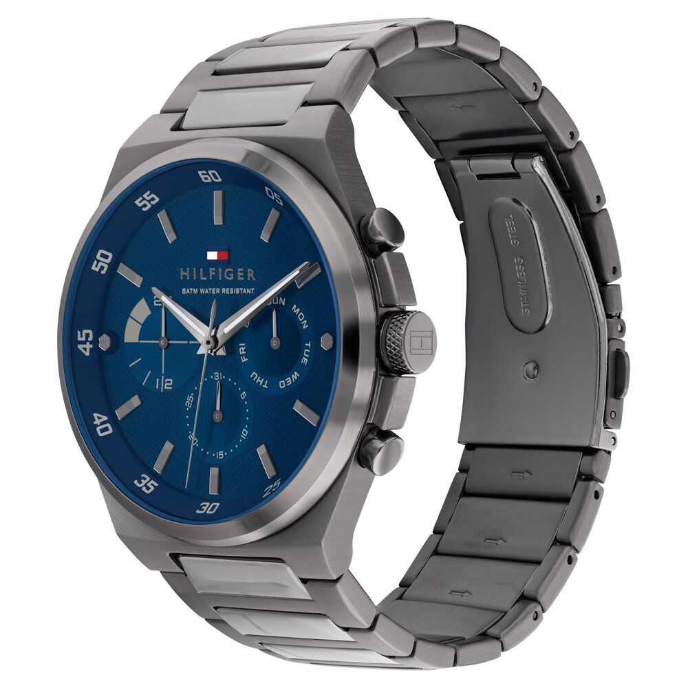 Tommy Hilfiger Quartz Multifunction Blue dial Stainless Steel Strap Watch  for Men