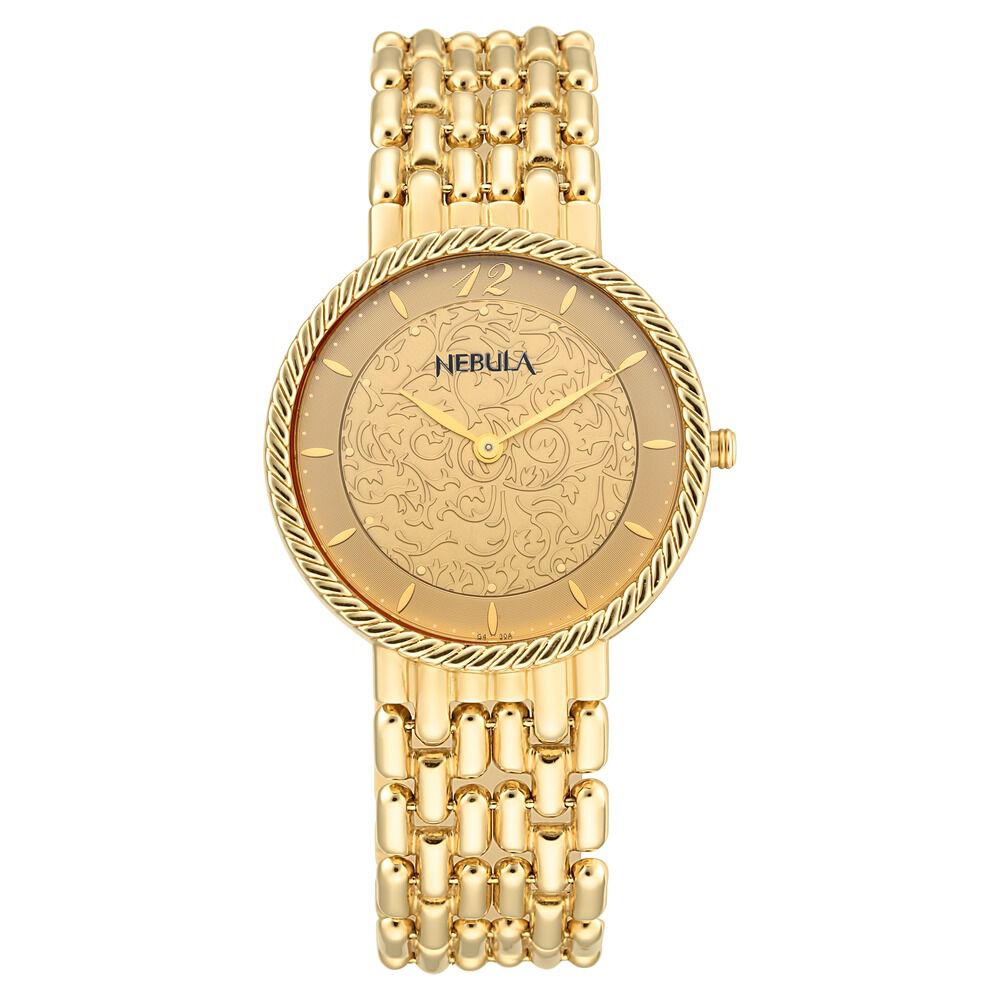 Buy Nebula NN1015DL01 18 Karat Solid Gold Watch for Men Online @ Tata CLiQ  Luxury