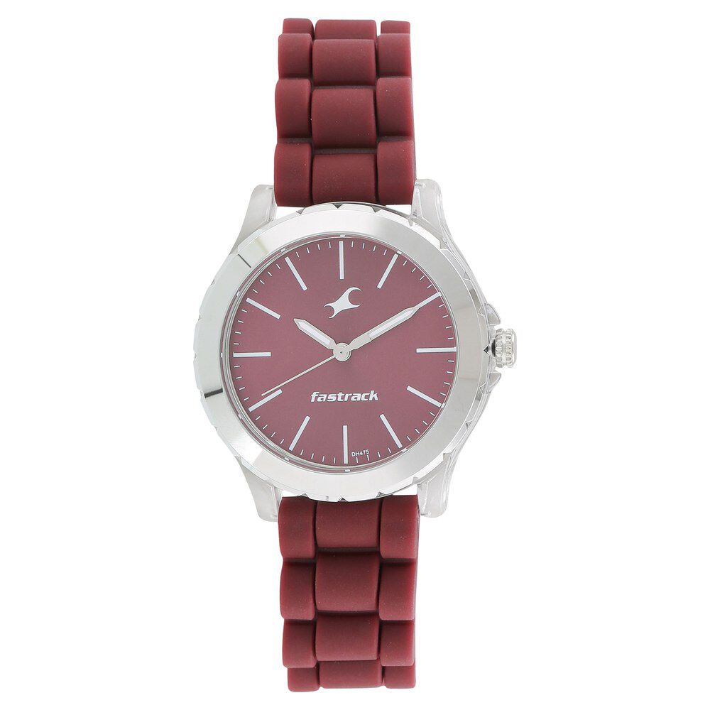 Premium quality sporty silicone waterproof watch band with quick release -  Soft rubber watch Strap- Burgundy - 22mm (S2800) | Amazon.com