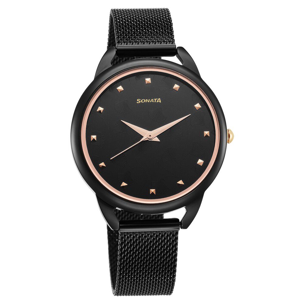 Buy Sonata Sleek Black Dial Analog Watch 7131NL04 Online at Low Prices in  India at Bigdeals24x7.com