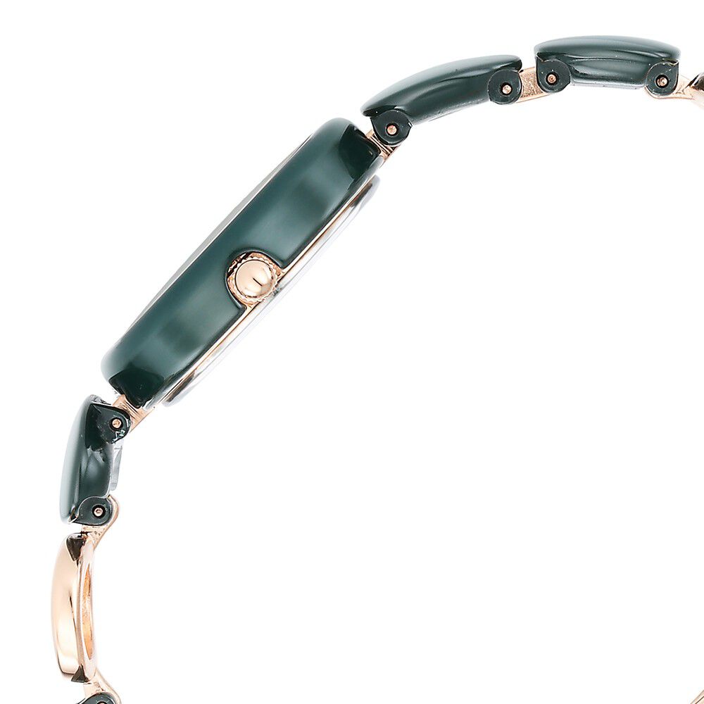 Buy Online Titan Raga Ceramics Green Dial Analog Metal Strap Watch 