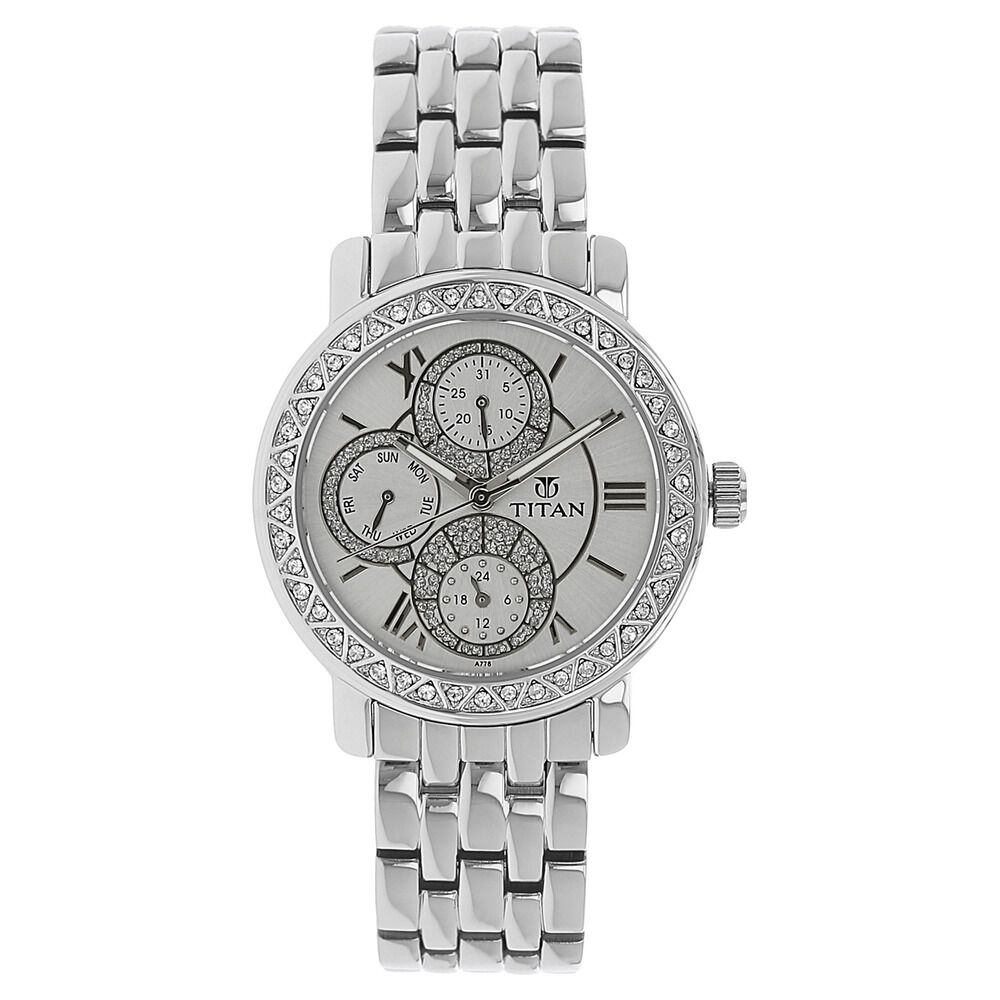 Buy Online Titan Quartz Analog with Day and Date White Dial 