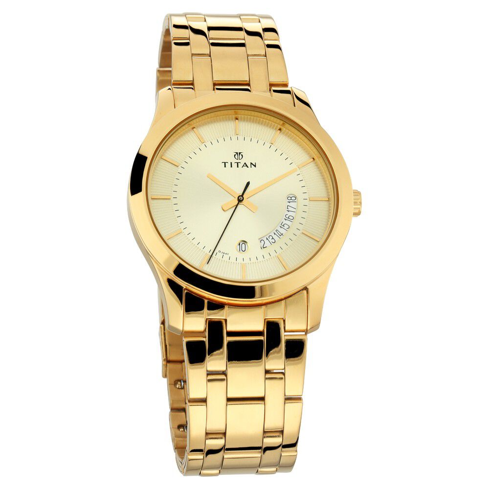 Buy Titan Gold Dial Gold Strap Analog Watch For Men - (1636YM01) Online at  Best Prices in India - JioMart.