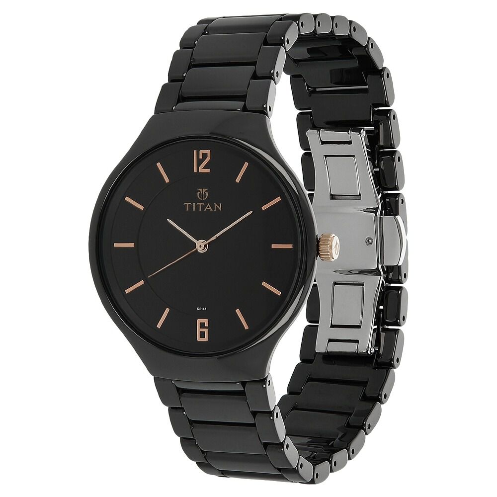 Titan black 2025 ceramic watch