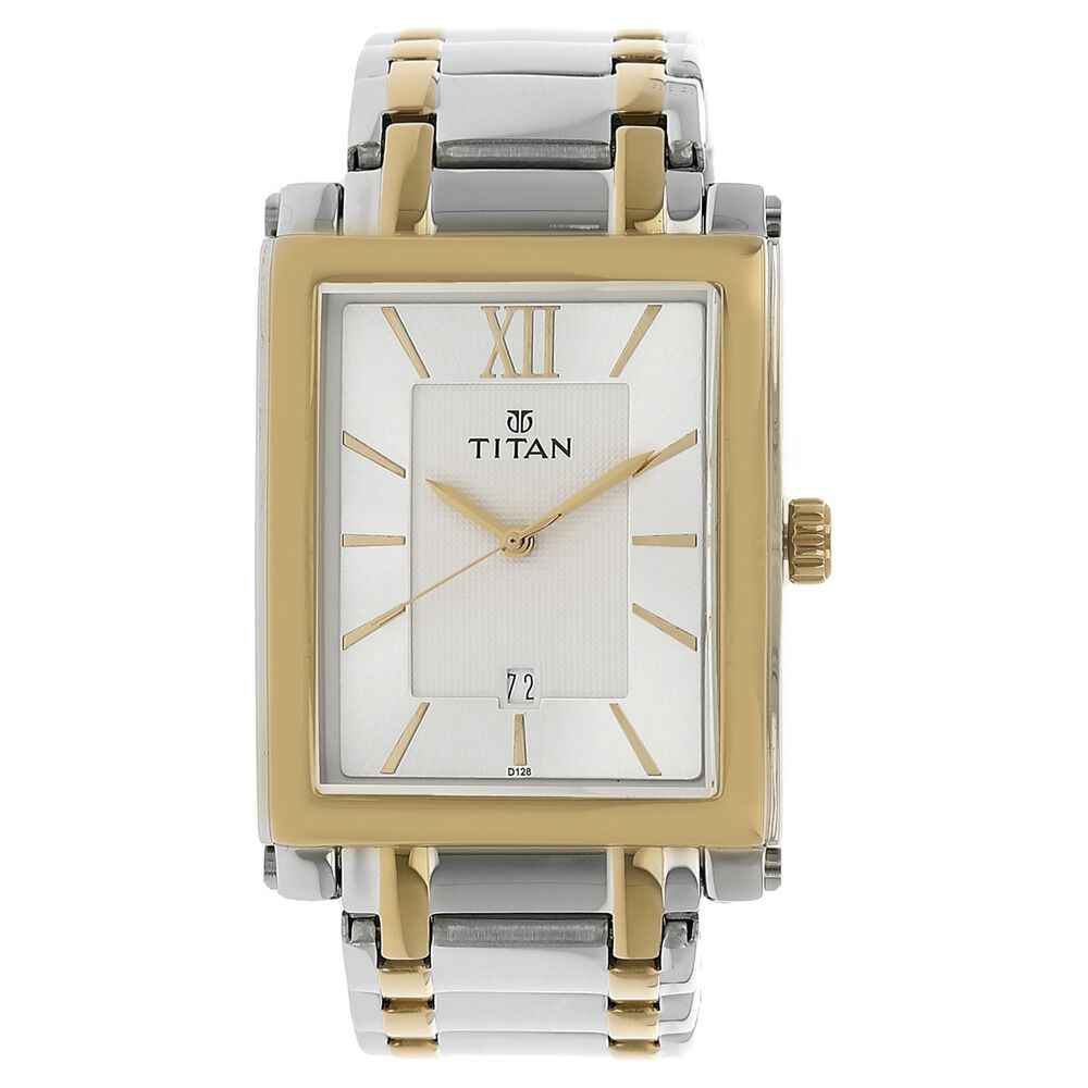 Buy Online Titan Men's Timeless Charm: Men's Analog Watch with white Dial  and Metal Strap - nr1729sm04 | Titan