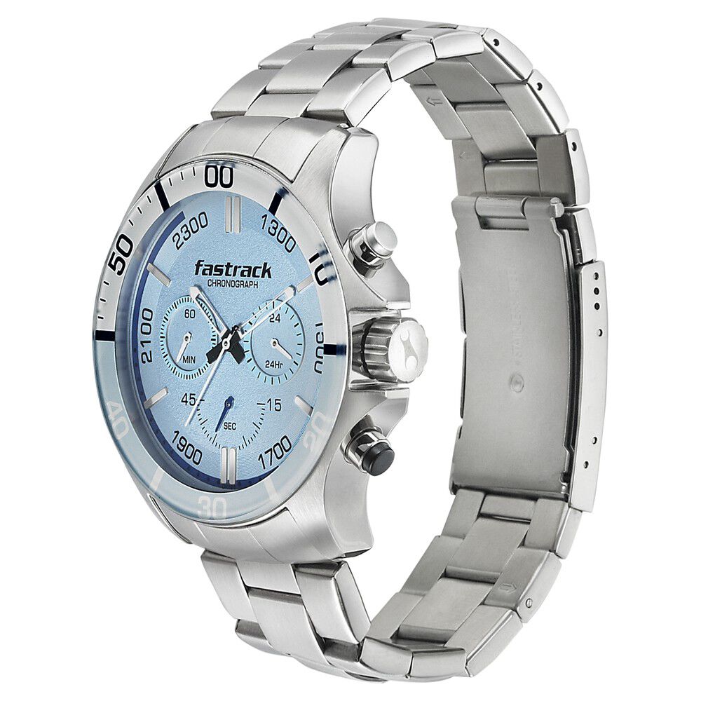 Amazon.com: FastRack Men's Casual Wrist Watch with Analog Function, Quartz  Mineral Glass, Water Resistant with Silver Metal Strap/Leather Strap :  Clothing, Shoes & Jewelry