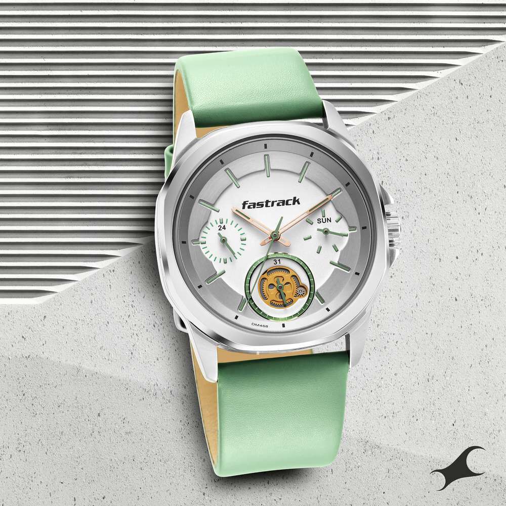 Fastrack 3290SL02 Green Leather Analog Men's Watch – Better Vision