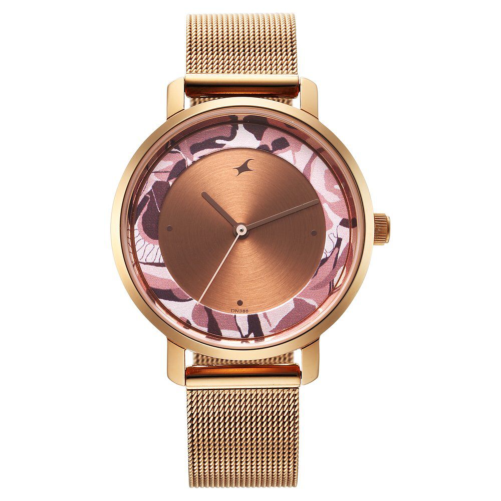 Fastrack NR6216WM01 Rose Gold Metal Analog Women's Watch – Better Vision