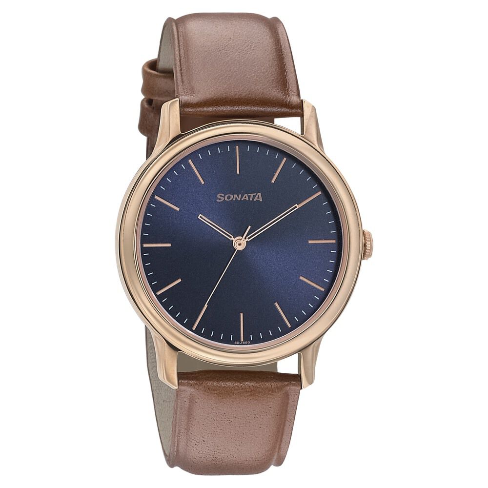 Sonata Play Rose Gold Dial Women Watch With Stainless Steel Strap