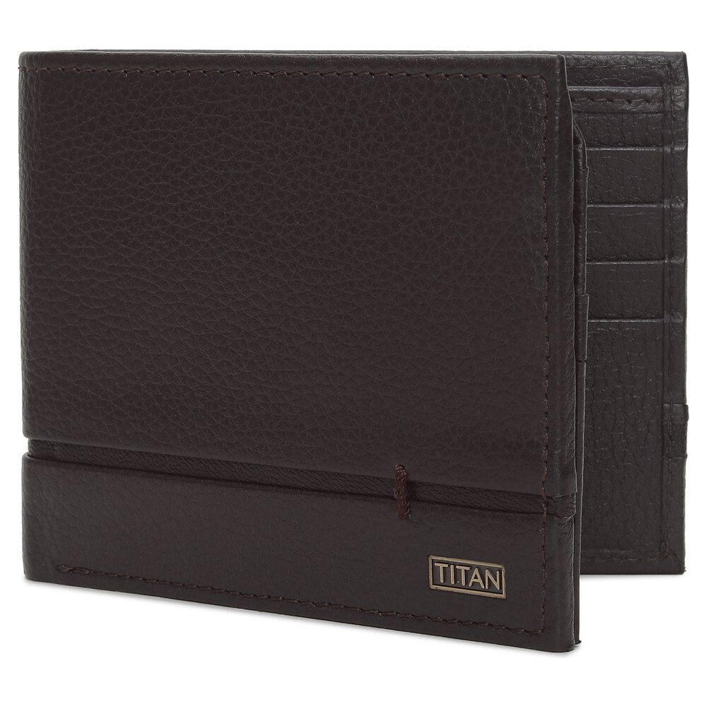Titan Men Brown Genuine Leather Wallet - Price History