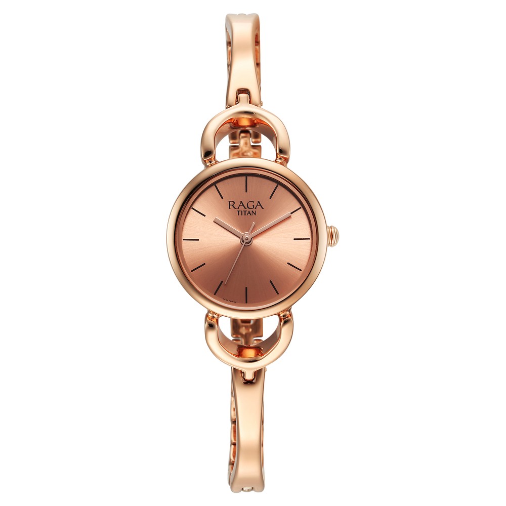 Buy Online Titan Raga Rose Gold Dial Watch For Women 2724wm01 Titan 4350