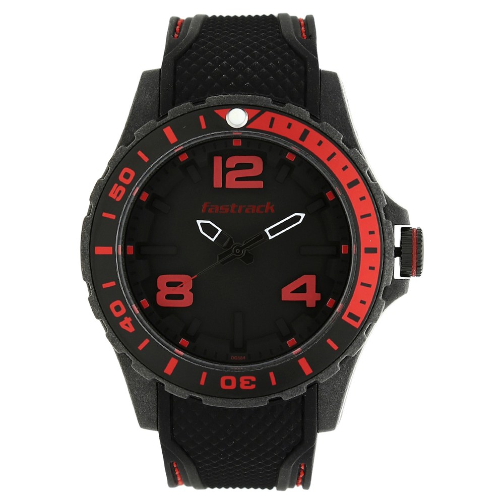 Fastrack black and red watch best sale