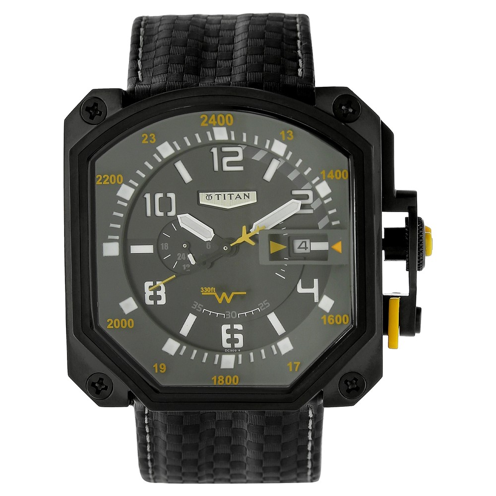 Rare Titan Squadron Black/Gray Face Automatic 46mm Men's Watch 1614NL0 –  UBER JEWELS