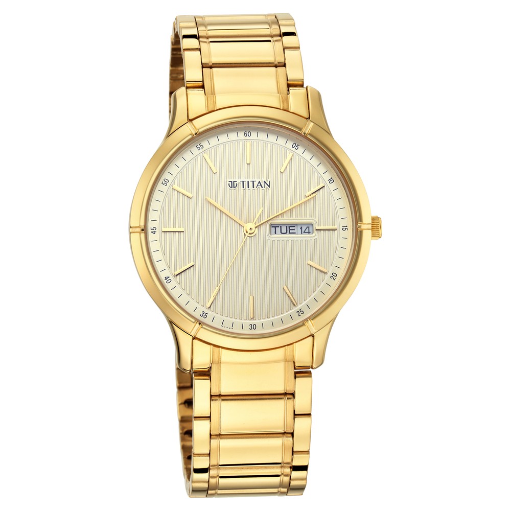 Amazon.com: Titan Men's 'Neo' Quartz Metal and Brass Casual Watch,  Color:Silver-Toned (Model: 1730SM01) : Clothing, Shoes & Jewelry