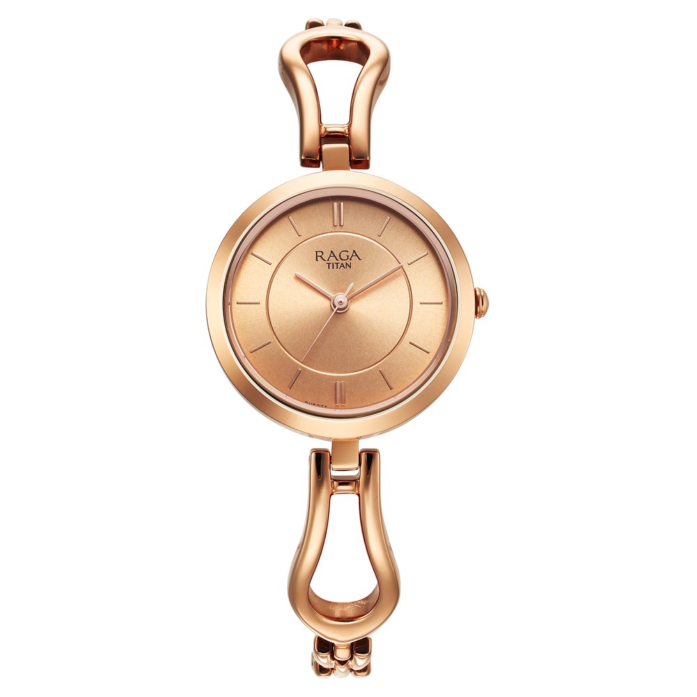 Titan Raga Rose Gold Dial Watch for Women