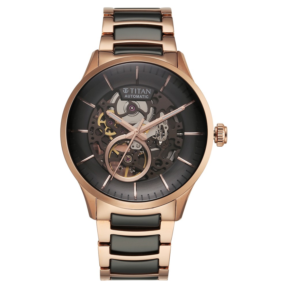 Buy TITAN Mens Silver Dial Automatic Watch - 90110SL01 | Shoppers Stop