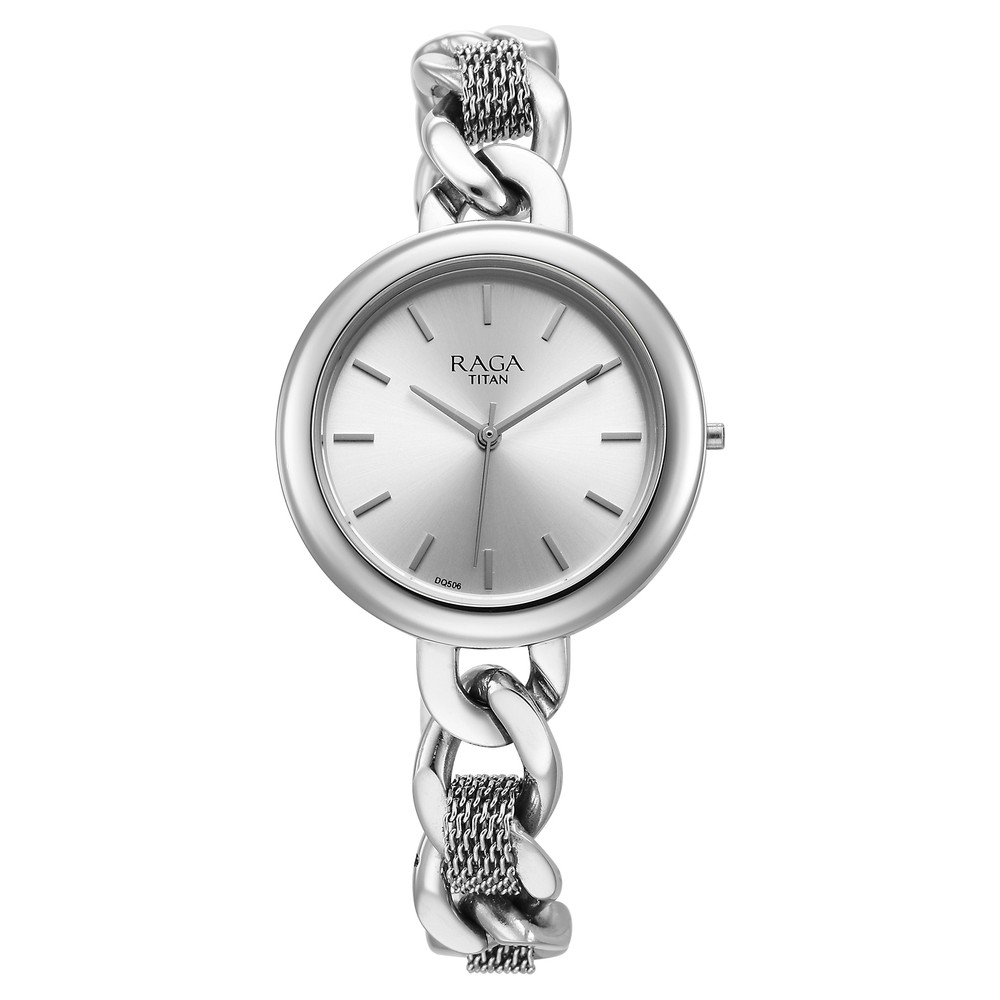 Buy Online Titan Quartz Analog Silver Dial Stainless Steel Strap Watch for  Women - nr2593sm01 | Titan