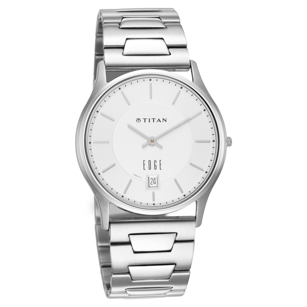 Titan Men Stainless Steel Silver White Dial Analog Watch -Nr1580Sm03, Band  Color-Silver : Amazon.in: Fashion