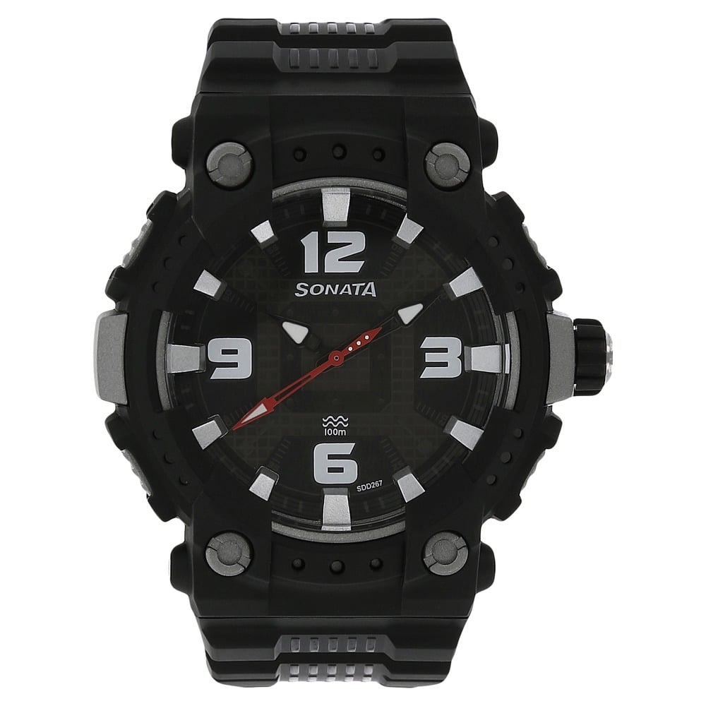 Buy Online SF Ocean Series Quartz Analog Black Dial Plastic Strap