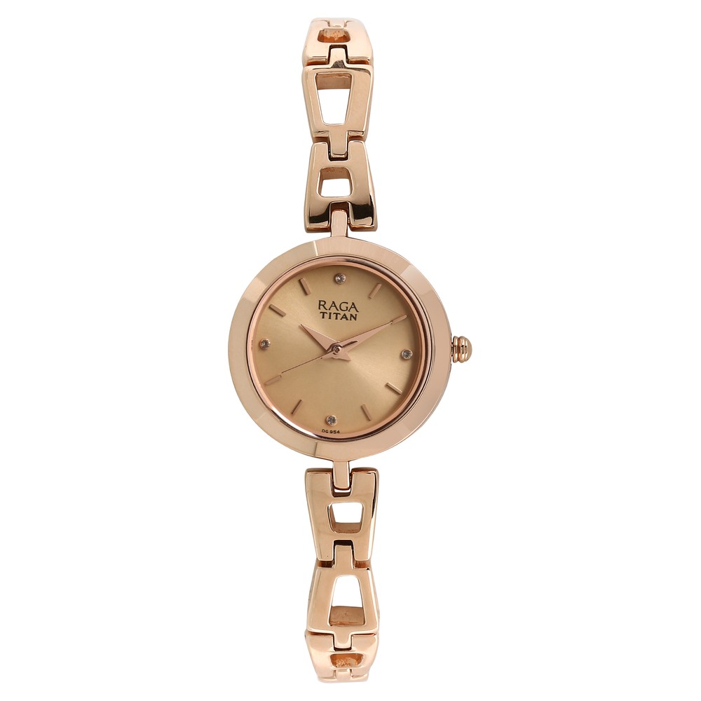 Buy Online Titan Raga Beige Dial Women Watch With Metal Strap ns2540wm06 Titan