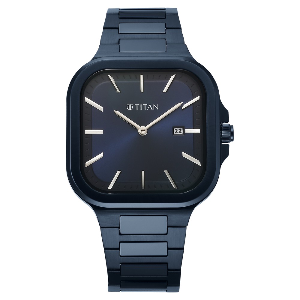 Buy Online Titan Maritime Blue Dial Quartz Multifunction Stainless Steel  Strap watch for Men - nr1873km02 | Titan