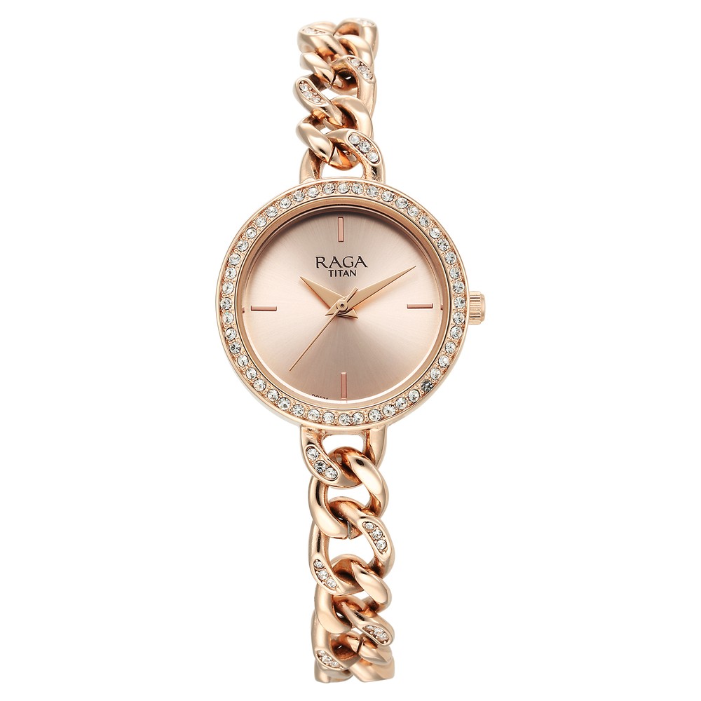 Amazon.com: Titan Raga Aurora,Swarovski Crystal, Mother of Pearl Dial,  Gold/Silver/Brass Metal, Jewellery Design, Bracelet Style, Designer, Quartz  Glass, Water Resistant Wrist Watch : Clothing, Shoes & Jewelry