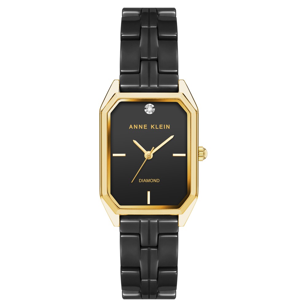 Buy Online Anne Klein Quartz Analog Black Dial Ceramic Strap Watch 
