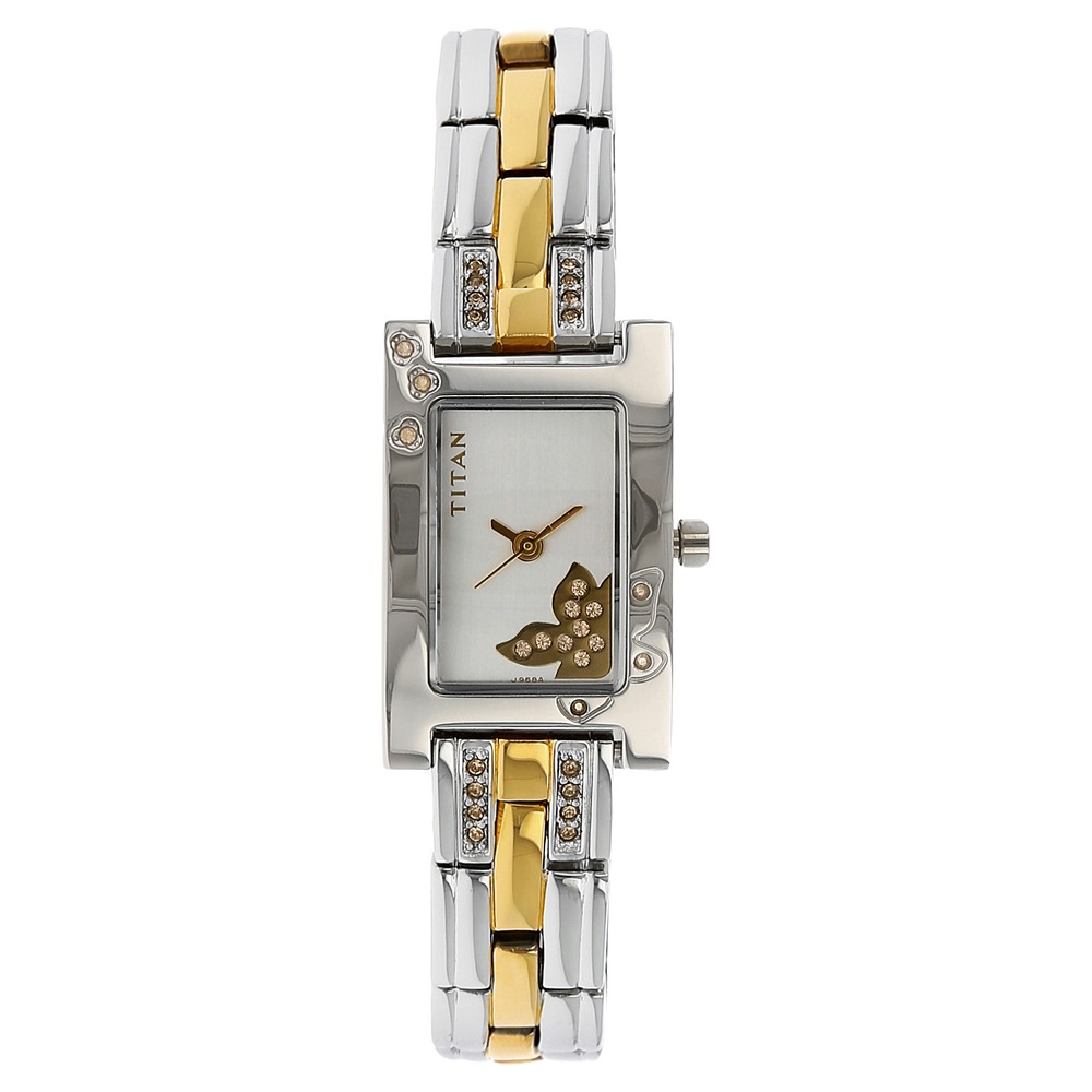 TITAN NN1584YM02 Mens Silver Dial Golden Stainless Steel Strap Analog  Quartz Watch in Jaipur at best price by Rukmani Watch World - Justdial