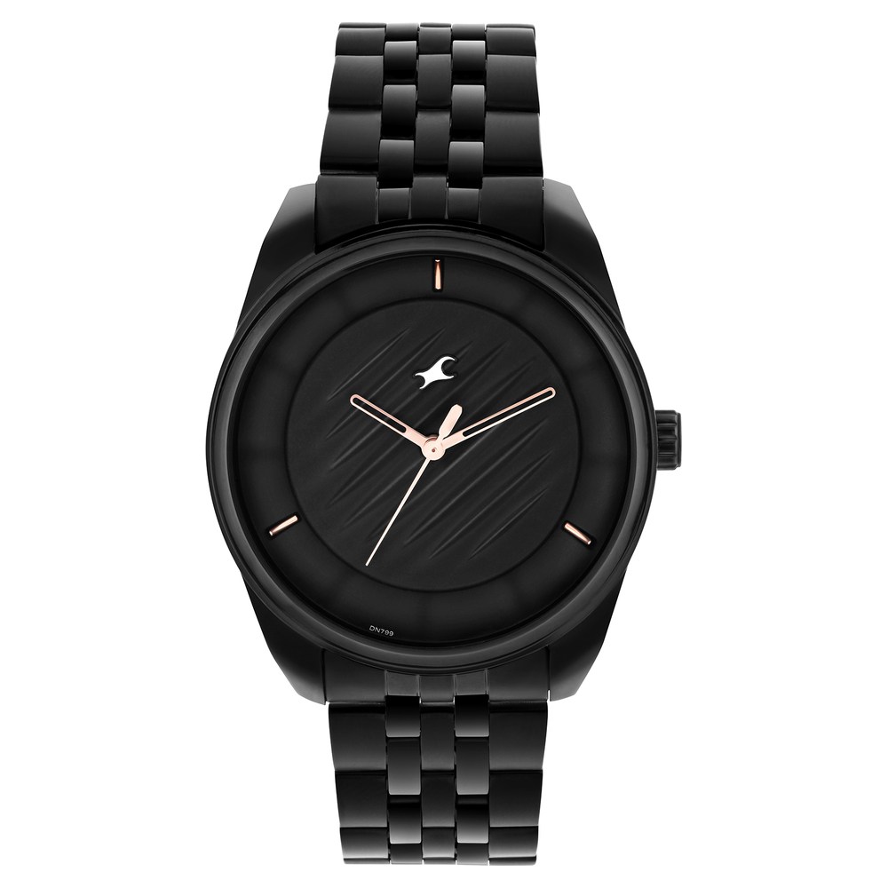 Buy Online Fastrack Crush Quartz Analog Black Dial Stainless Steel Strap  Watch for Guys - 3300nm01 | Titan