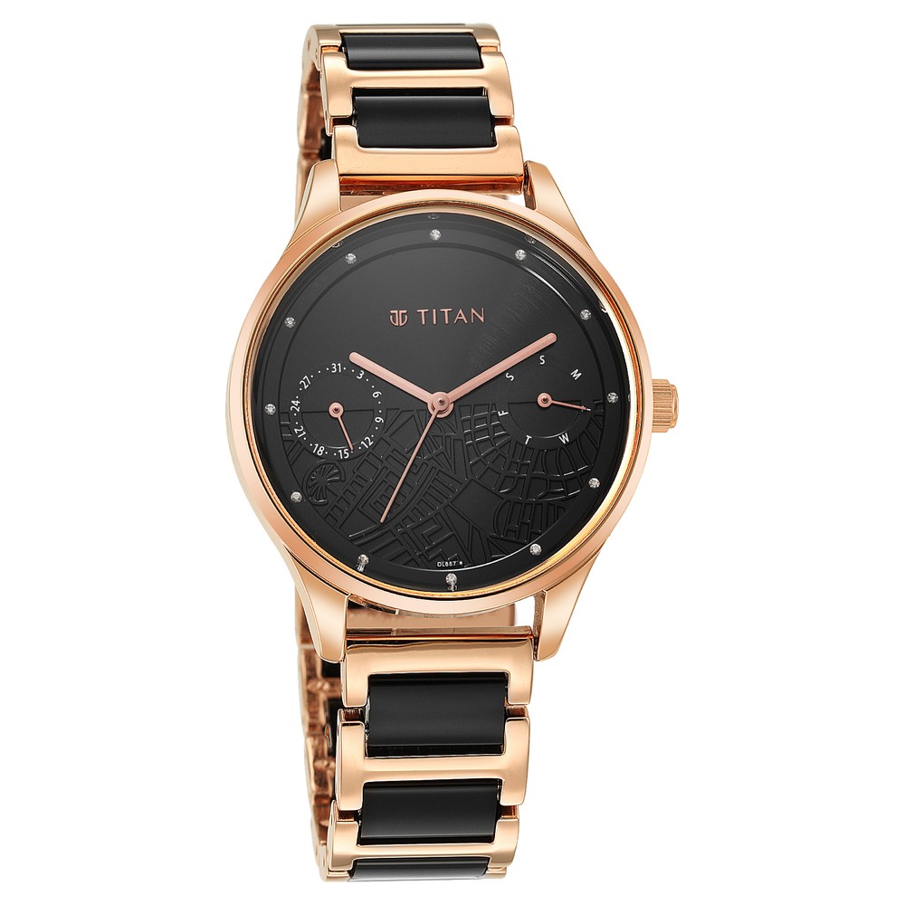 Titan White Dial Analog Watch For Men -NR9315YM01 Stainless Steel, Gold  Strap : Amazon.in: Fashion