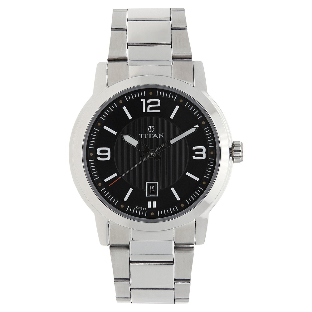 Buy Online Titan Quartz Analog Analog with Date Black Dial