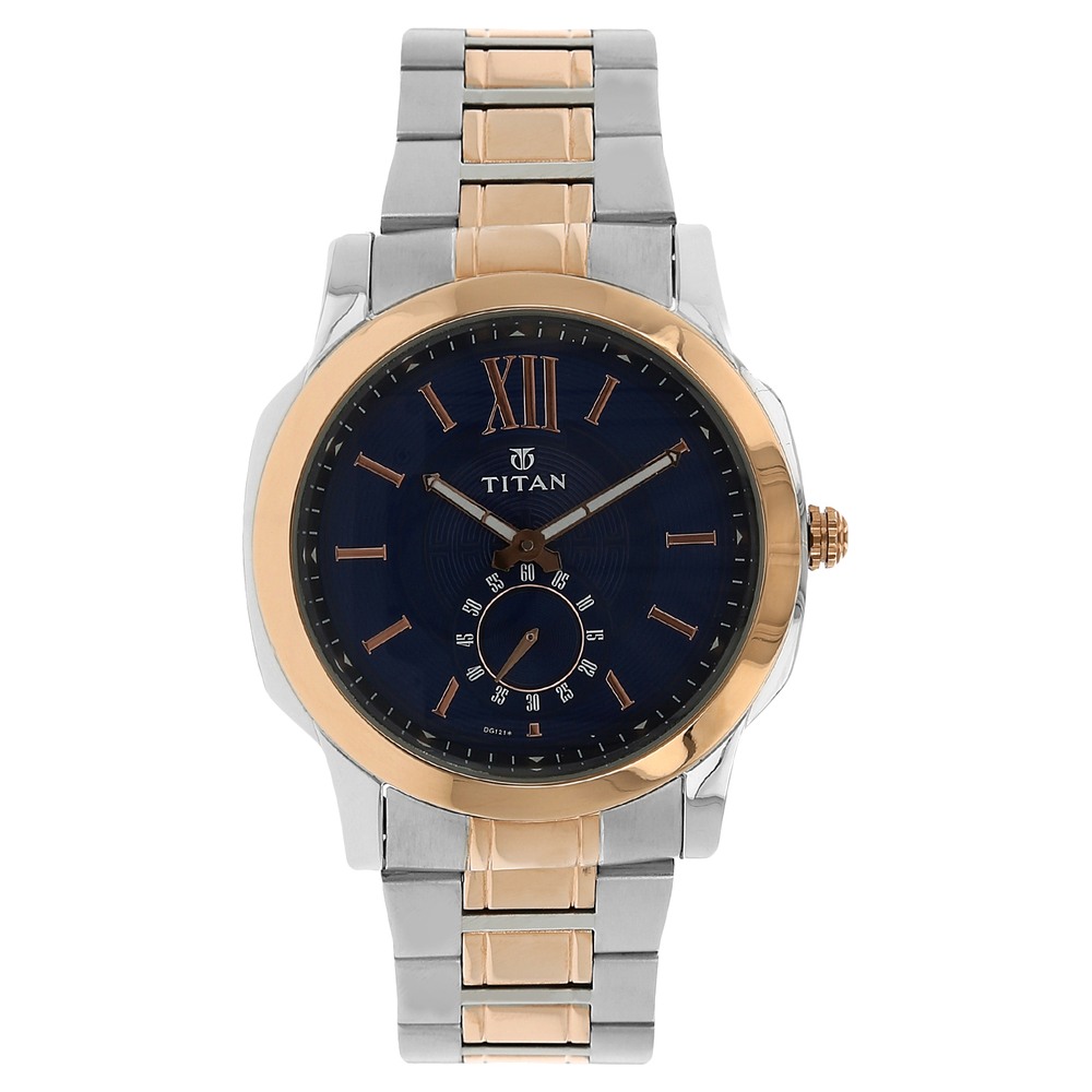 Buy Online Titan Regalia Rome Blue Dial Quartz Multifunction